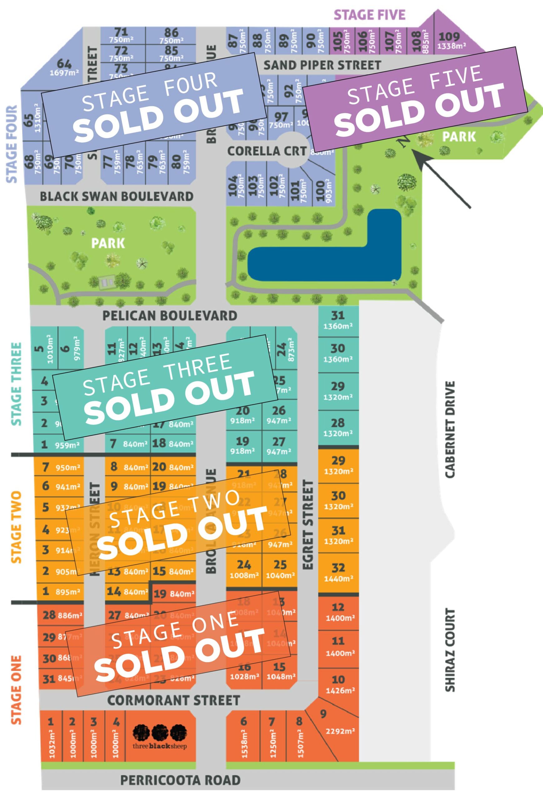 Dungala Estate Marketing Map Aug 2021 SOLD OUT-02-01 SOLD OUT-02-01